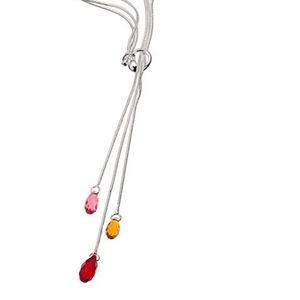 CALLURA Siam& Padparadscha Lariat with Swarovski®